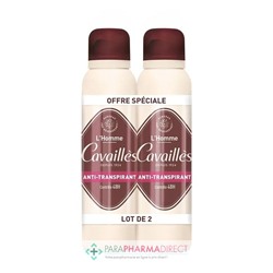 Cavaillès - L'Homme - Anti-Transpirant - Contrôle 48H - Déodorant Spray 2x150 mlLot  × 2