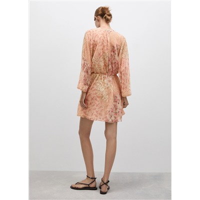 Vestido corto estampado floral