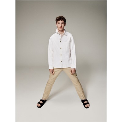 Chino-Jogger mit hohem Leinenanteil