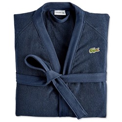 LACOSTE HOME Logo Patch 100% Cotton Pique Bath Robe