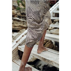 ANIMAL PRINT MIDI SKIRT