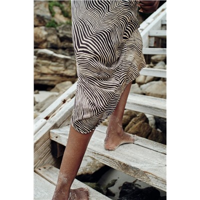 ANIMAL PRINT MIDI SKIRT