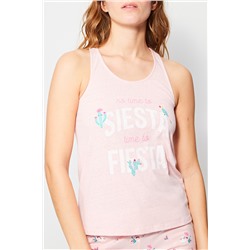 Camiseta de tirantes Fabian Rosa empolvado