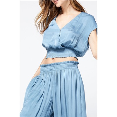 Crop top Texas Celeste