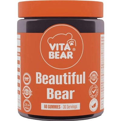 Vita bear beautiful bear 60 gummy, Пищевые добавки для кожи