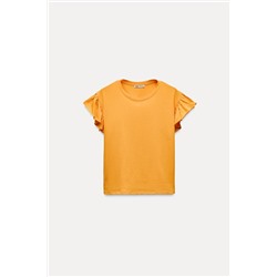 COTTON T-SHIRT WITH RUFFLES