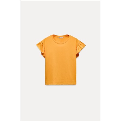 COTTON T-SHIRT WITH RUFFLES