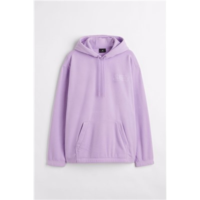 Fleece-Hoodie Relaxed Fit Helllila
