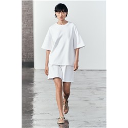 SHORT SLEEVE INTERLOCK SWEATSHIRT