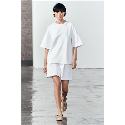SHORT SLEEVE INTERLOCK SWEATSHIRT