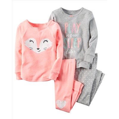 4-Piece Snug Fit Cotton PJs