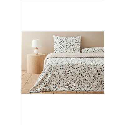 English Home Ivy Blossom Kolay Ütülenir Çift Kişilik Nevresim Takımı Bej 10040895002