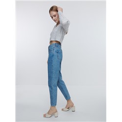 Fit Mom Jeans Im Used-Look
