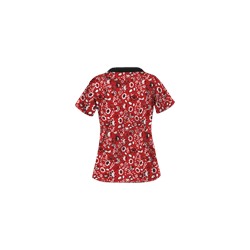 UA Bandana Blossom Red Scrub Top