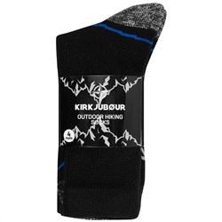 KIRKJUBØUR® "Climb" Outdoor Wandersocken 4 Paar blau