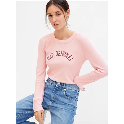 Waffle-Knit Graphic T-Shirt