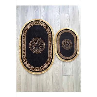 YTR HOME Kaymaz Taban Yıkabilir Toz Leke Tutmaz 2li Set Banyo Paspas Takımı Pbanyoseti2