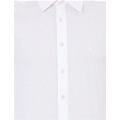 Beyaz Slim Fit Uzun Kollu Gömlek