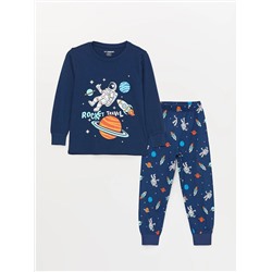 LC Waikiki Bisiklet Yaka Baskılı Uzun Kollu Erkek Çocuk Pijama Takımı, LCW Kids                                            
                                            Bisiklet Yaka Baskılı Uzun Kollu Erkek Çocuk Pijama Takımı