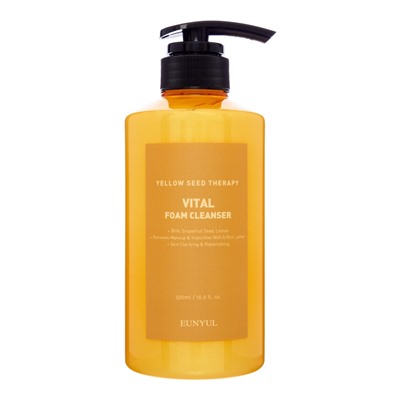 EUNYUL Yellow Seed Therapy Vital Foam Cleanser Освежающая пенка для умывания с фруктовыми экстрактами 500мл