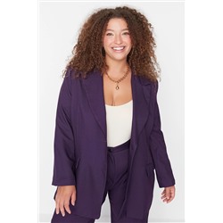 Trendyol Curve Mor Oversize Blazer Dokuma Ceket TBBAW23AG00013