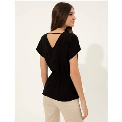 Siyah Comfort Fit Bluz