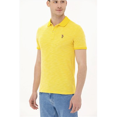 Erkek Koyu Sarı Polo Yaka Tişört