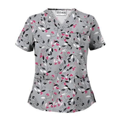 UA Nature's Heart Silver Scrub Top