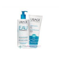Uriage Eau Thermale Lait Velouté Corps Hydratant 500ml + Crème Lavante Corps 200ml OFFERTE