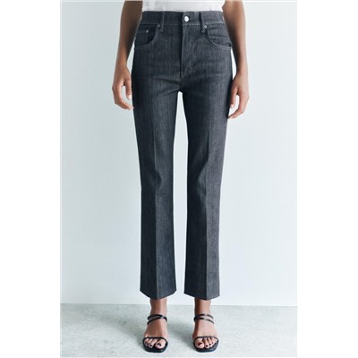 ZW COLLECTION BOOTCUT HIGH-WAIST CROPPED JEANS