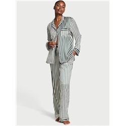 Glazed Satin Long Pajama Set