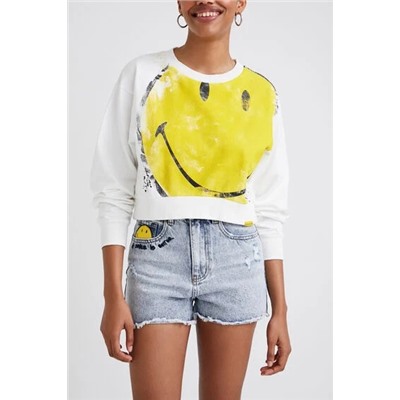 Sudadera crop Smiley®