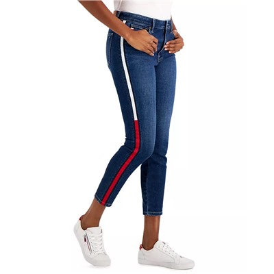 TOMMY HILFIGER Tribeca TH Flex Side Tape Skinny Jeans