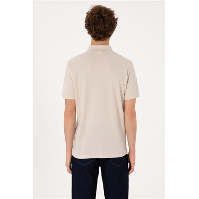 Erkek Regular Fit Polo Yaka Taş Tişört