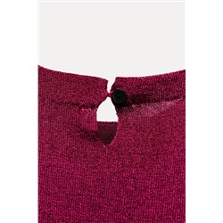 PLAIN METALLIC THREAD KNIT TOP