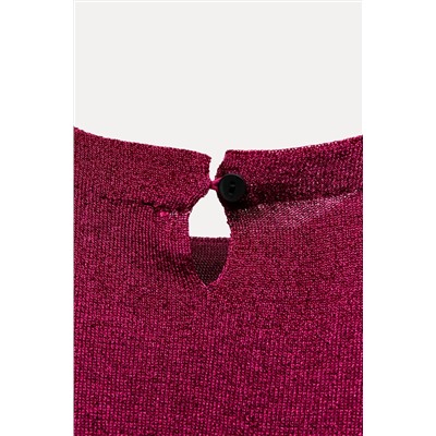 PLAIN METALLIC THREAD KNIT TOP