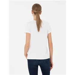 Beyaz Regular Fit Basic Tişört