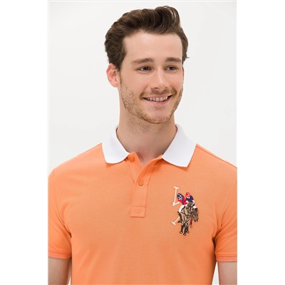 Erkek Turuncu Basic Polo Yaka Tişört