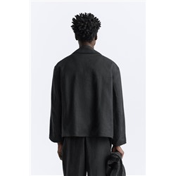 TRENCH CORTO 100% LINO