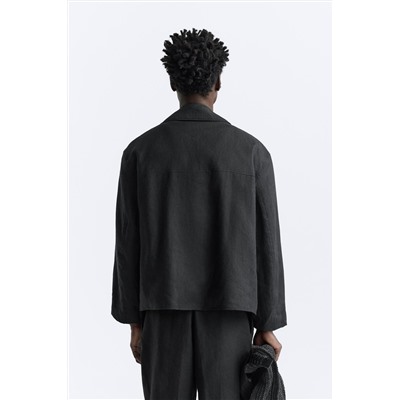 TRENCH CORTO 100% LINO