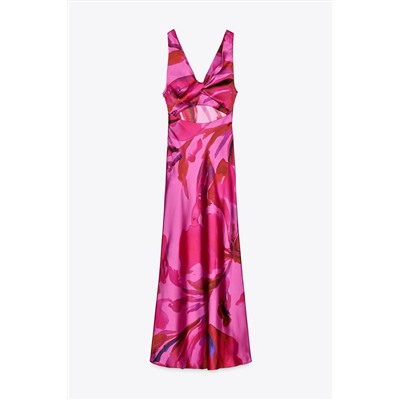 PRINTED MIDI DRESS