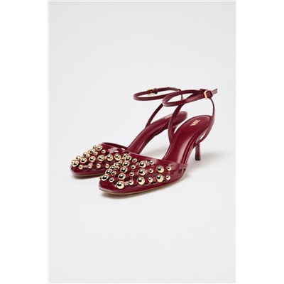SLINGBACK HIGH HEELS WITH STUDS