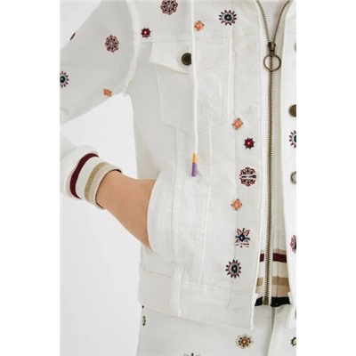 Chaqueta slim vaquera bimateria