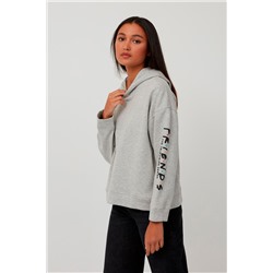 Sudadera con capucha Gris claro jaspeado