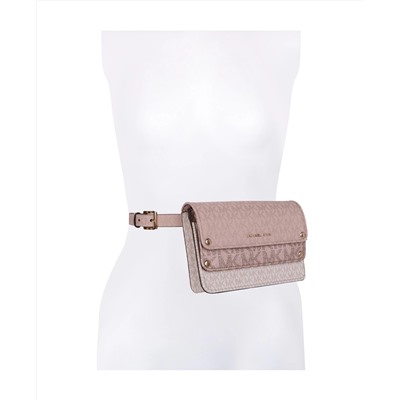 MICHAEL Michael Kors Metallic Logo Leather Belt Bag