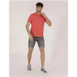 Pembe Slim Fit Polo Yaka Basic Tişört