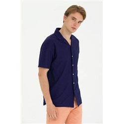 Erkek Lacivert Comfort Polo Yaka Tişört