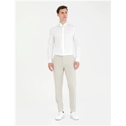 Beyaz Slim Fit Smokin Gömlek