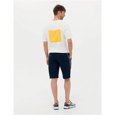 Lacivert Slim Fit Örme Şort