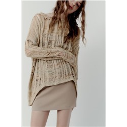 FEW ITEMS LEFT RIPPED KNIT SWEATER